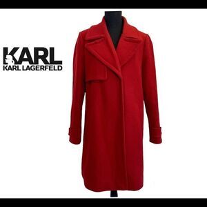KARL Lagerfeld red jacket coat Sz M